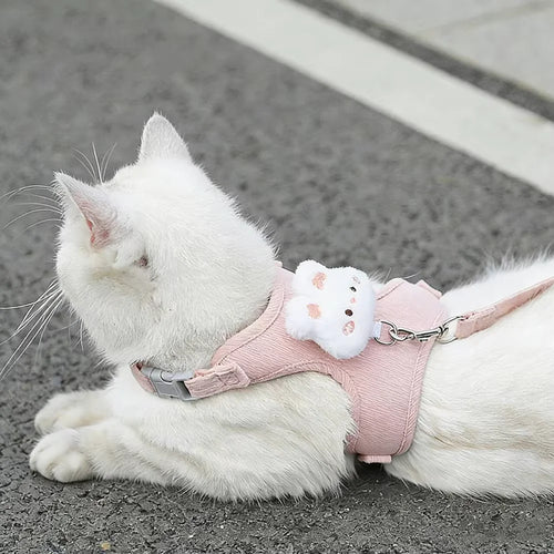 Adjustable Cat & Dog Harness with Leash Set – photo 1