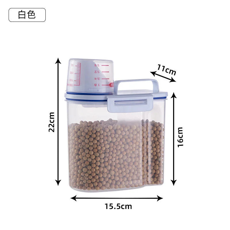 Pet Food Storage Container with Scoop – 1.5–2kg Sealed Jar – photo 3