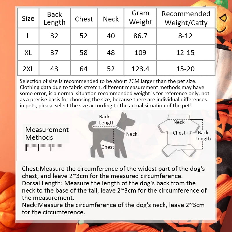 Halloween Pet Hoodie Cute Pumpkin Design Breathable Stretchy Sweatshirt Breathable Elasticit for Small To Medium Dogs Cats