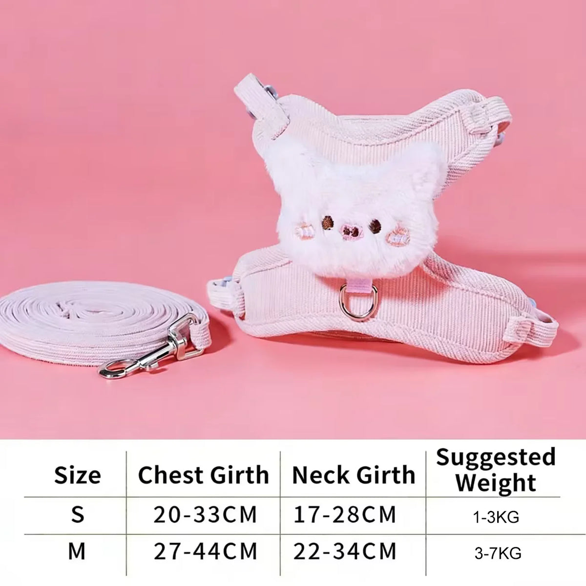 Adjustable Cat & Dog Harness with Leash Set – photo 3