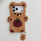 3D Cartoon Bear Silicone iPhone Case – Shockproof Cover – photo 2
