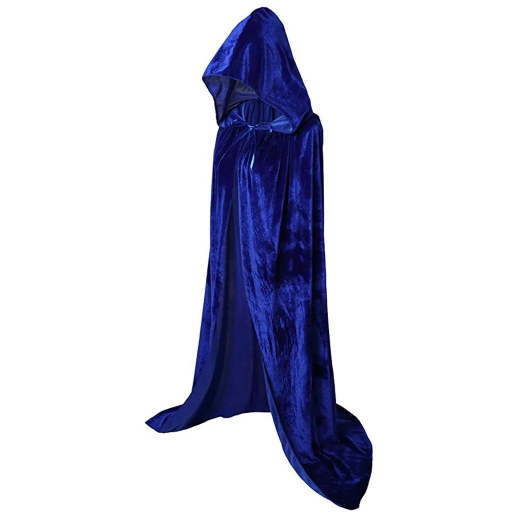 Halloween Cloaks Gothic Hooded Cloak Adult Elf Witch Long Purim Carnival Capes Robe Larp Women Men Vampires Grim Reaper Party