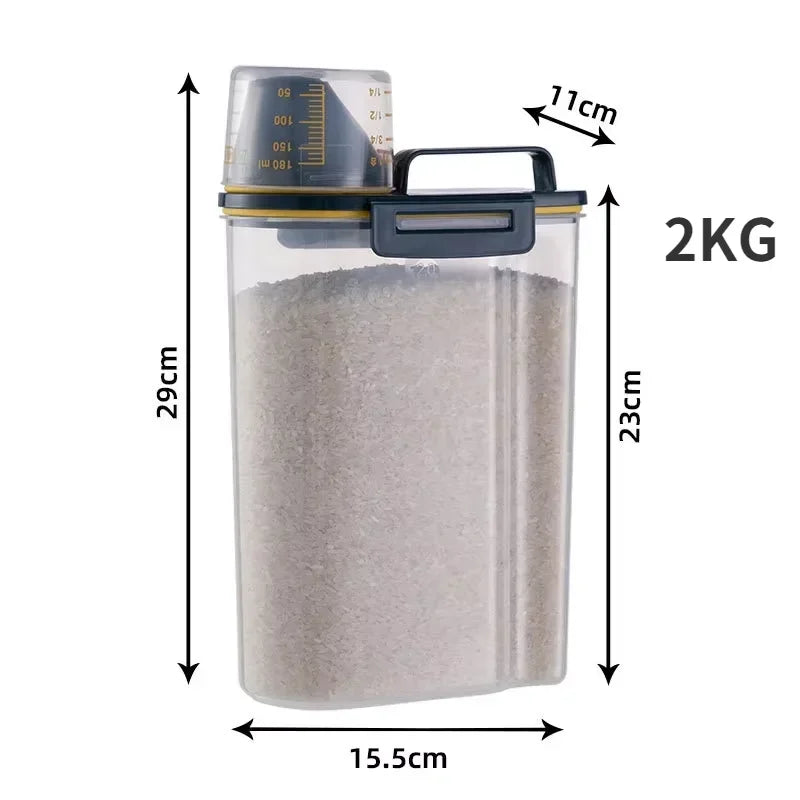 Pet Food Storage Container with Scoop – 1.5–2kg Sealed Jar – photo 1